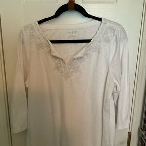 Talbots Classic White Cotton Top